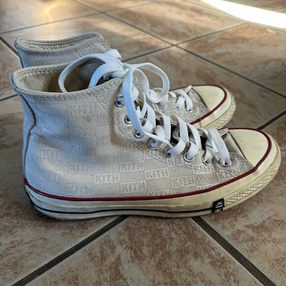 Converse Kith x Chuck 70 High Tops White Monogram Unisex Men 7 Womens 9 Sneakers - Picture 3 of 15